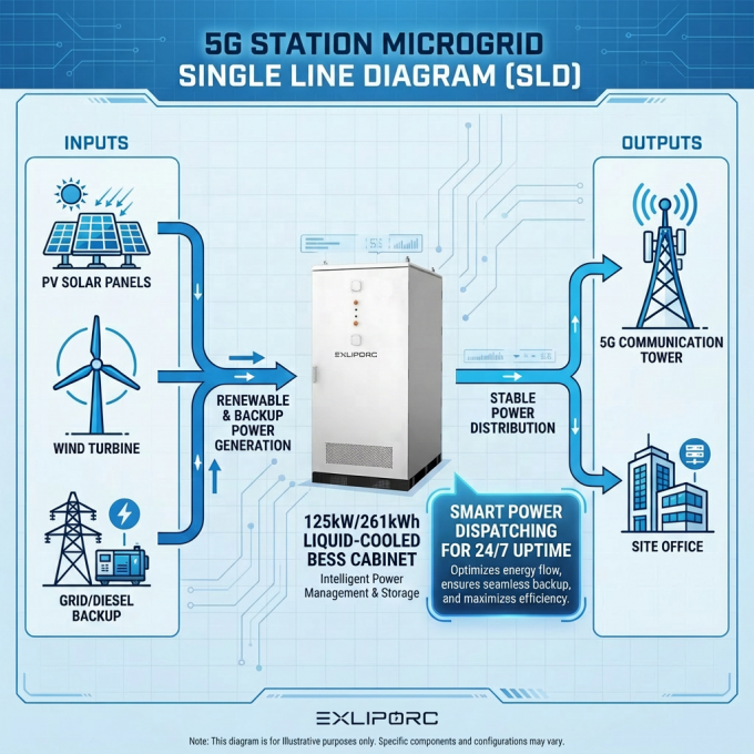 Telecom Bess 5G Telecom BESS with 125kW Power & Liquid Cooling