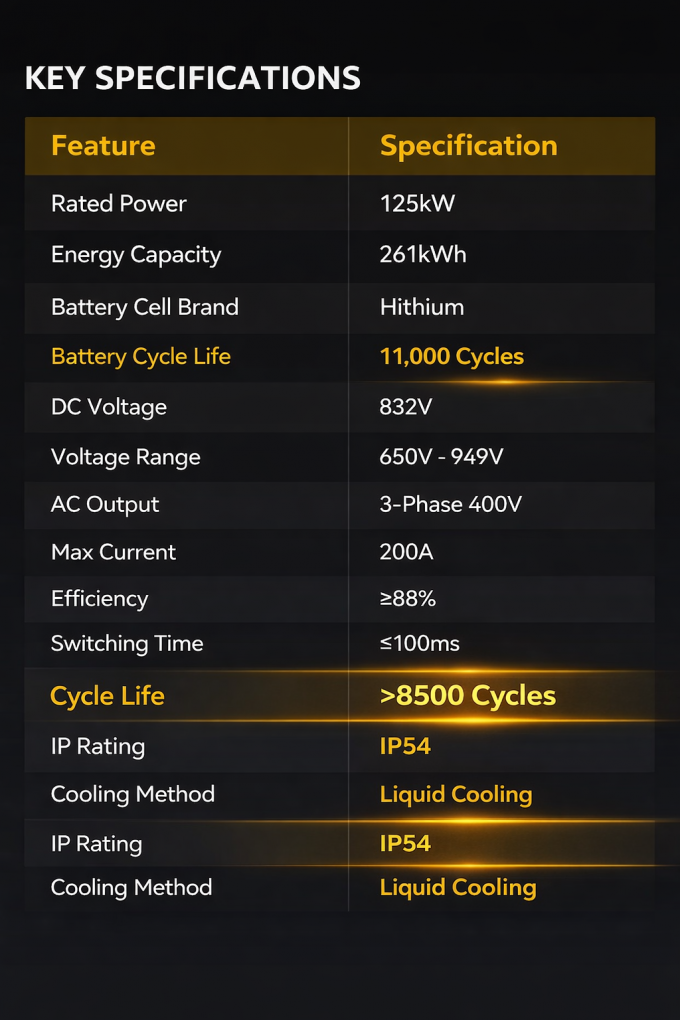 Telecom Bess 5G Telecom BESS with 125kW Power & Liquid Cooling