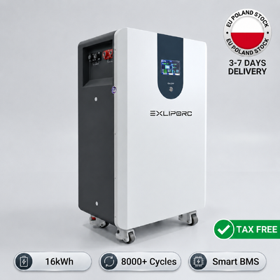 Chất lượng EXLIPORC 16.5kWh 8000+ chu kỳ LiFePO4 pin gia đình - Bảng lưu trữ cho nhà thông minh châu Âu nhà máy